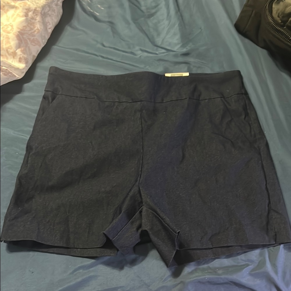Women's Navy Shorts high rise stretch